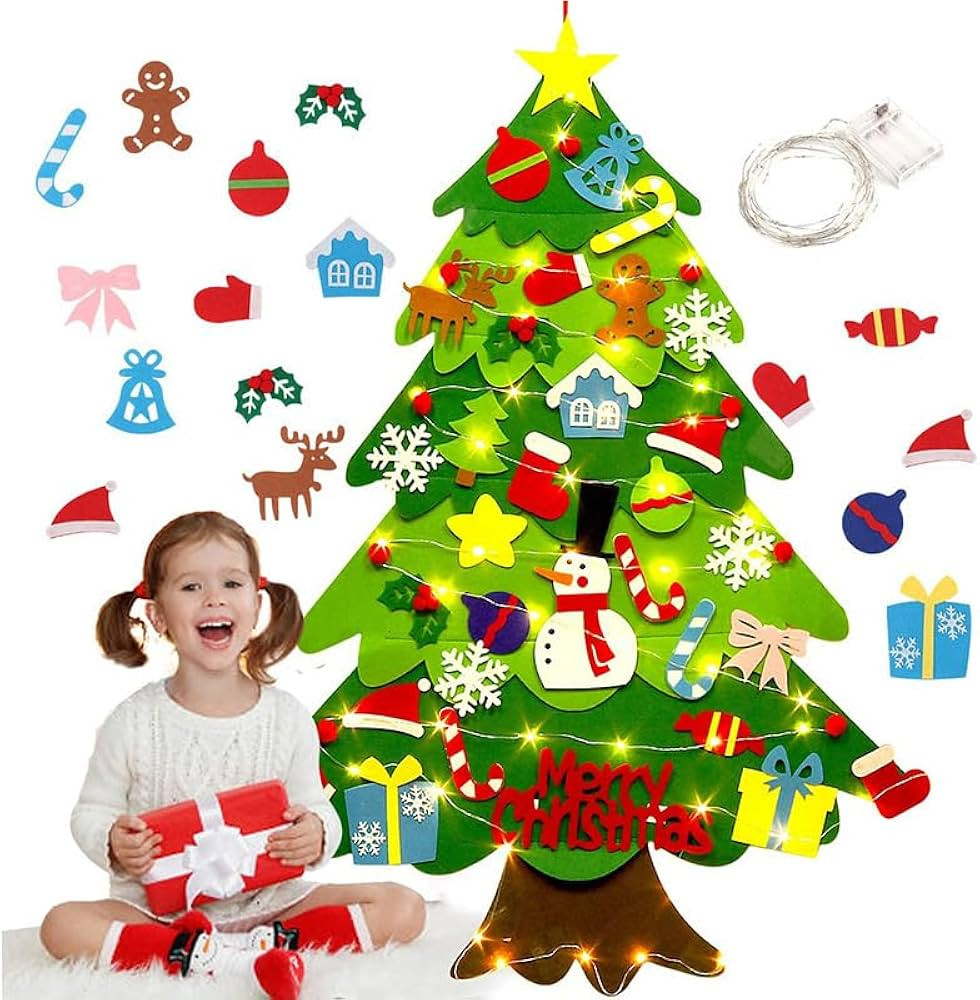 Felt Christmas Tree for Toddlers,Felt Christmas Tree for Kids DIY Christmas Decorations,Felt Todd... | Amazon (US)