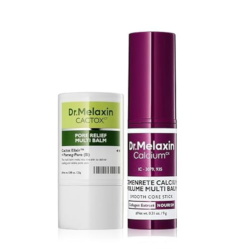 Dr.Melaxin Cactox & Calcium Multi Balm Pore Firming Duo with Cactus Cooling & Eye Care Stick for Visible Pore Refining and Skin Repair | Amazon (US)