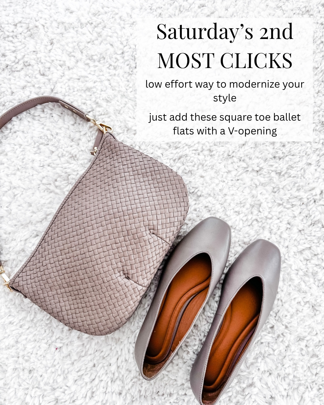 Saturday's 2d Most Clicked Item - Square Toe Ballet Flats with the V-opening are an easy, low effort way to update your fall style by adding a single item. Trending for Fall Fashion 2026! (NOTE: The Jeffrey Campbell Ballet Flats run a half size small.) 

 #LTKSeasonal #LTKOver40 #LTKPetite