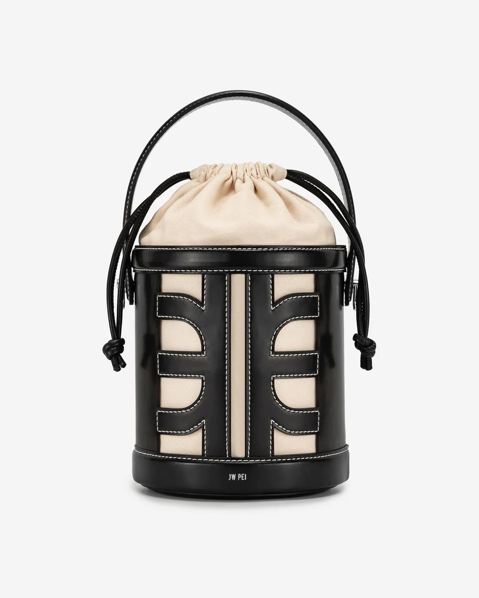 FEI Leather Cutout Bucket Bag - Black | JW PEI US