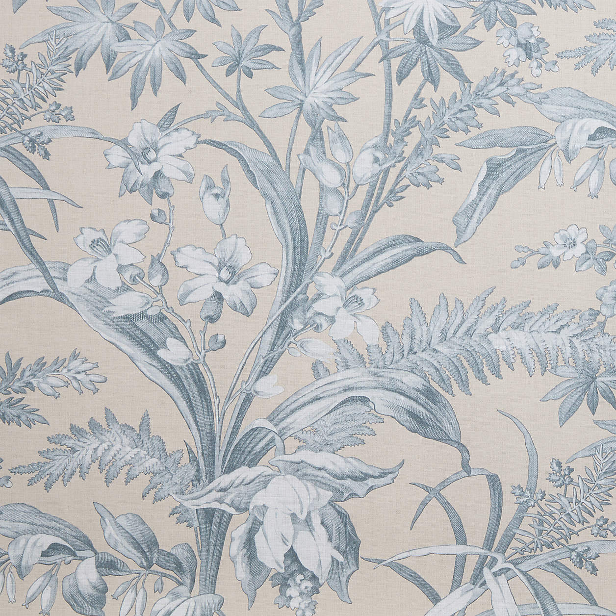 Charleston Blue Floral Wallpaper | Crate & Barrel | Crate & Barrel