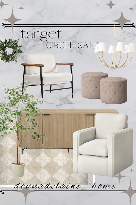 Circle sale at Target: so much to save $ on this week at Target. 
Loving these two accent chairs, the rug, the ottomans..for a neutral organic home! 
In stock and ready to ship. 
Sale alert 

#LTKhome #LTKfamily