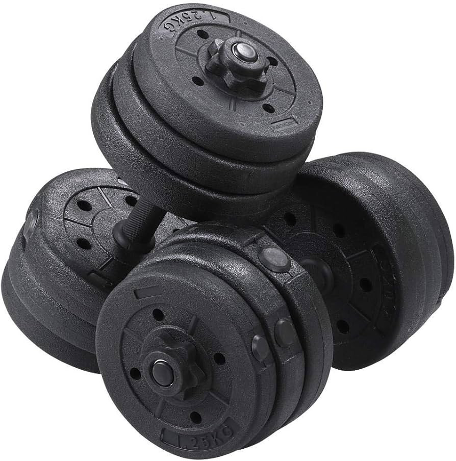 Yaheetech 30KG/25KG/20KG/15KG Adjustable Dumbbells Weight Lifting Training Set Dumbbells Set (sol... | Amazon (UK)