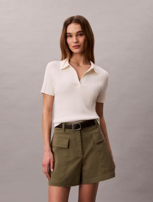 Smooth Cotton Rib Polo T-Shirt | Calvin Klein | Calvin Klein (US)