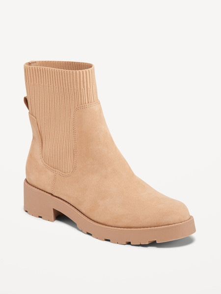 Faux-Suede Chelsea Boots for Women | Old Navy (US)
