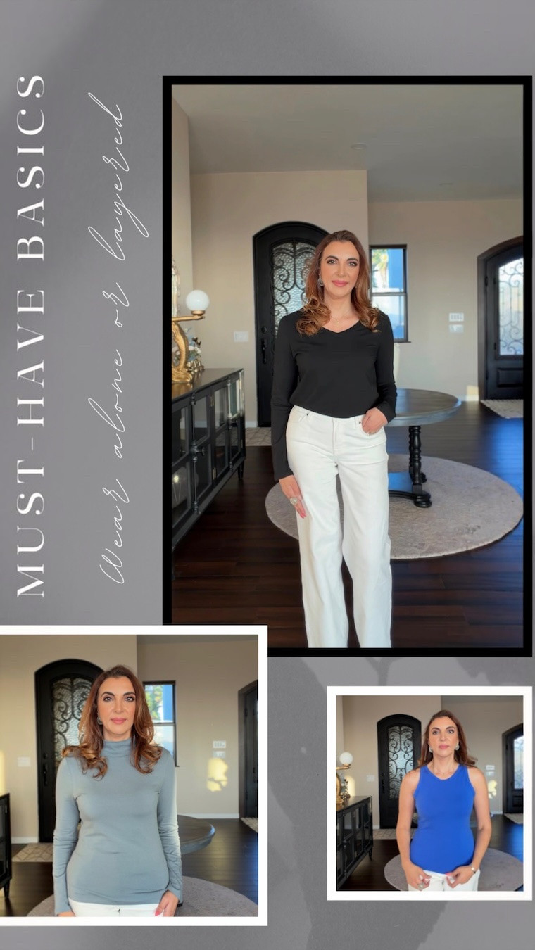 3 must-have basic tops, endless outfit possibilities 🤍

These are the wardrobe essentials you’ll reach for again and again—soft, super stretchy, flattering, and perfect to wear alone or layered under your favorite blazer, cardigan, or jacket.
@amazonfindsandfashion

#LTKootd #LTKgrwm #LTKSaleAlert