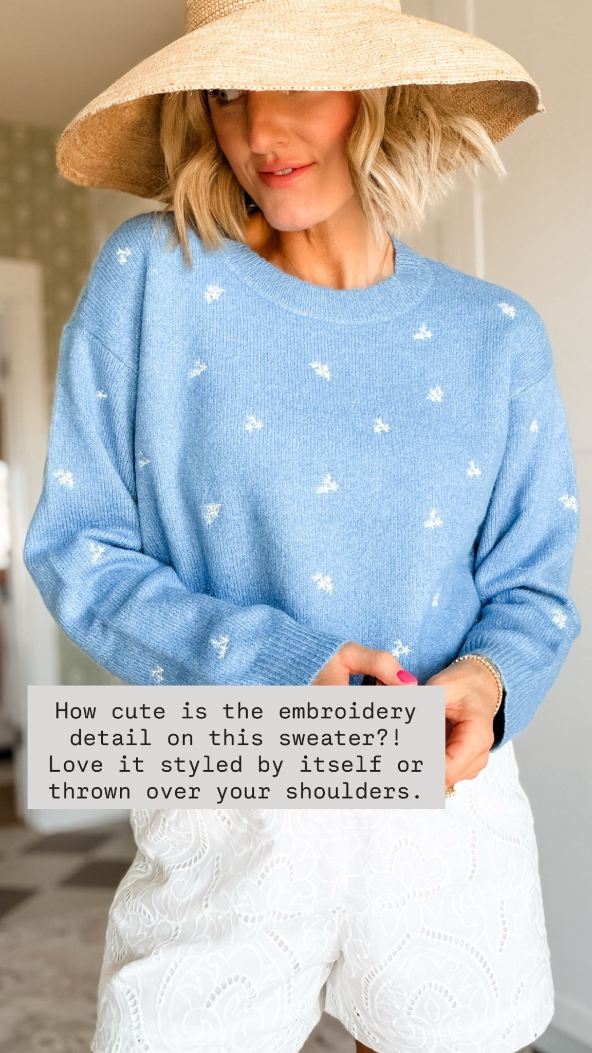 This sweater is so versatile & is currently on sale today 👏🏼 wearing S.

Loverly Grey, Ann Taylor, blue sweater, sale alert

#LTKootd #LTKSeasonal #LTKSaleAlert