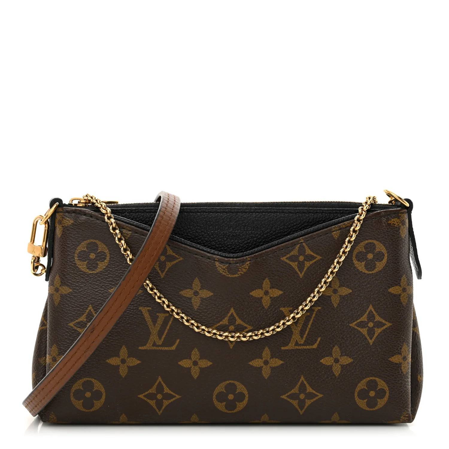 Louis Vuitton: All/Bags/Handbags/LOUIS VUITTON Monogram Pallas Clutch Black | FASHIONPHILE (US)