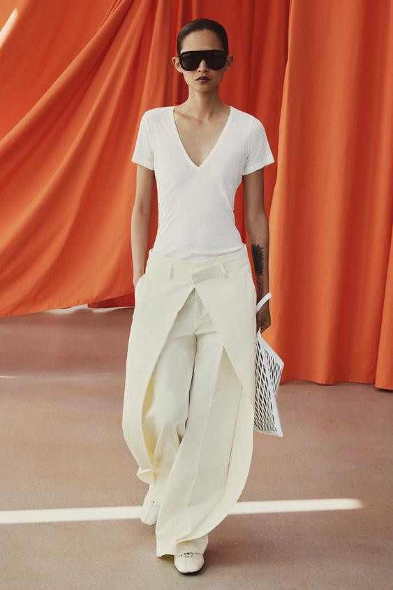 LYOCELL AND SILK T-SHIRT | Zara US