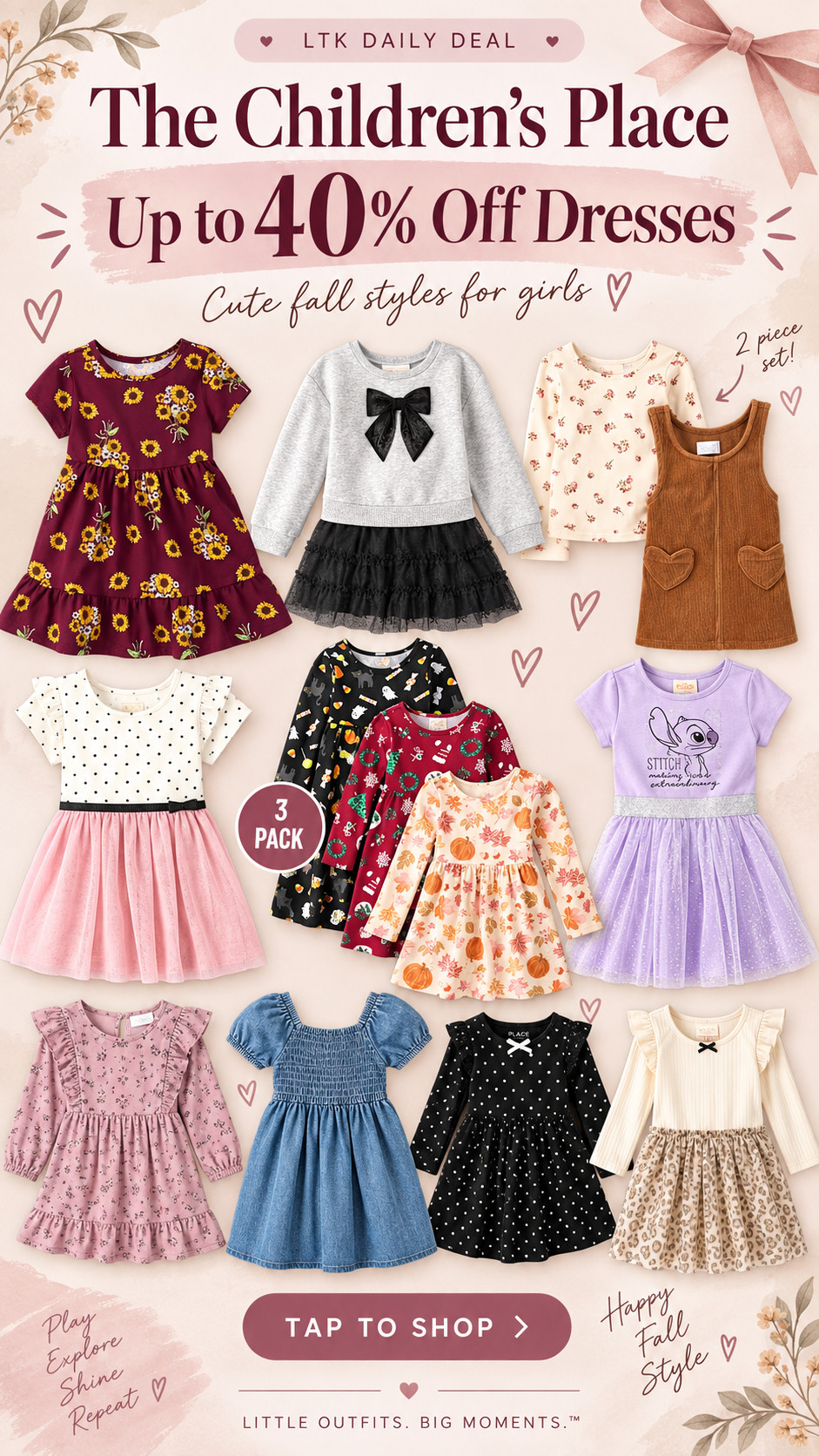 The Children's Place up to 40& off dresses 

 #LTKmomlife #LTKSaleAlert #LTKKids