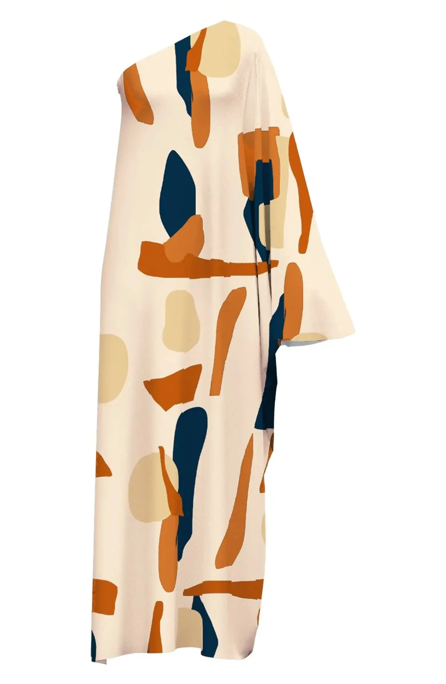Satu Printed One-Shoulder Long Sleeve Maxi Dress | Nordstrom