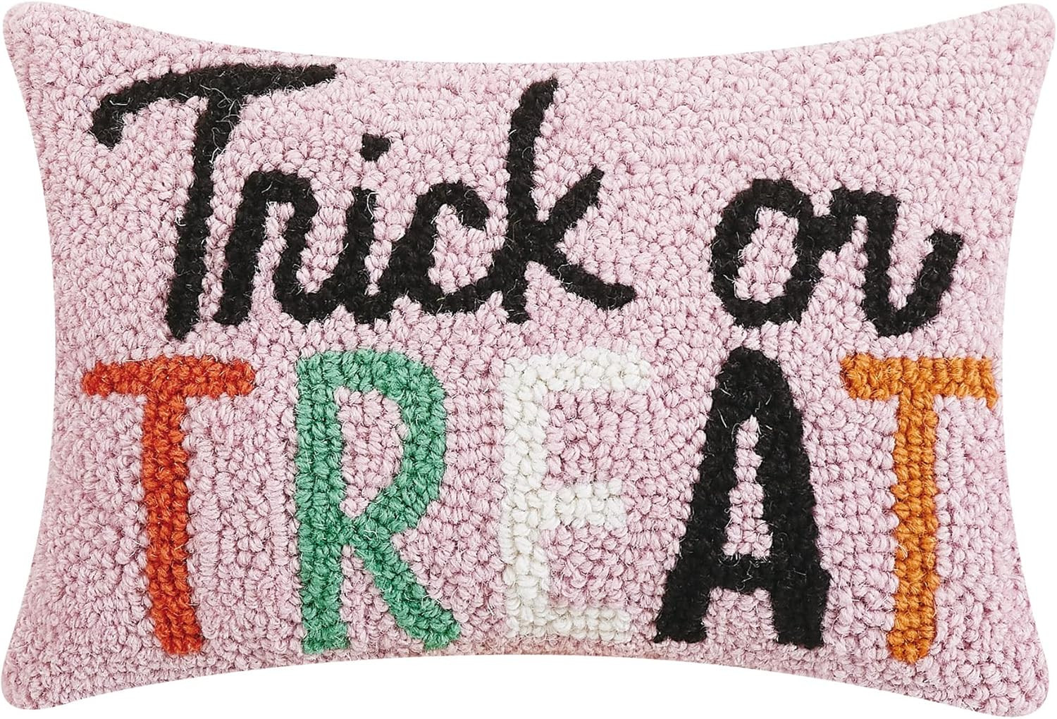 Peking Handicraft Trick Or Treat Halloween Polyfill Hook Throw Pillow, 12-inch Square, Wool and Poly Velvet, Holiday Seasonal Decoration | Amazon (US)