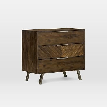 Parquet Block &amp; Steel 3-Drawer Dresser | West Elm (US)