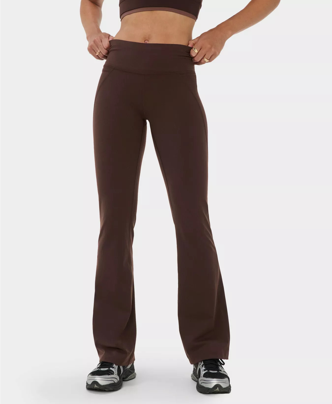 Power Gym Flared Leggings - Espresso Brown | Women's Trousers & Yoga Pants | Sweaty Betty | Sweaty Betty UK