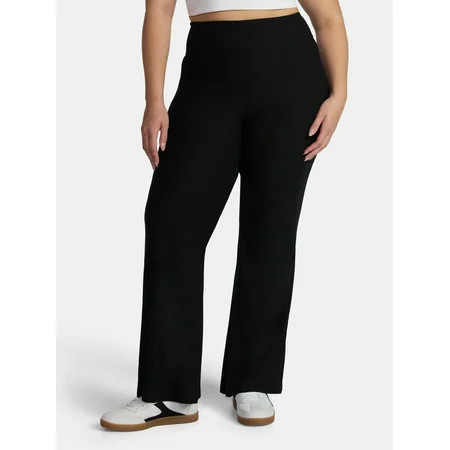 No Boundaries High Rise Flare Pants, 32'' Inseam, Women's Plus | Walmart (US)