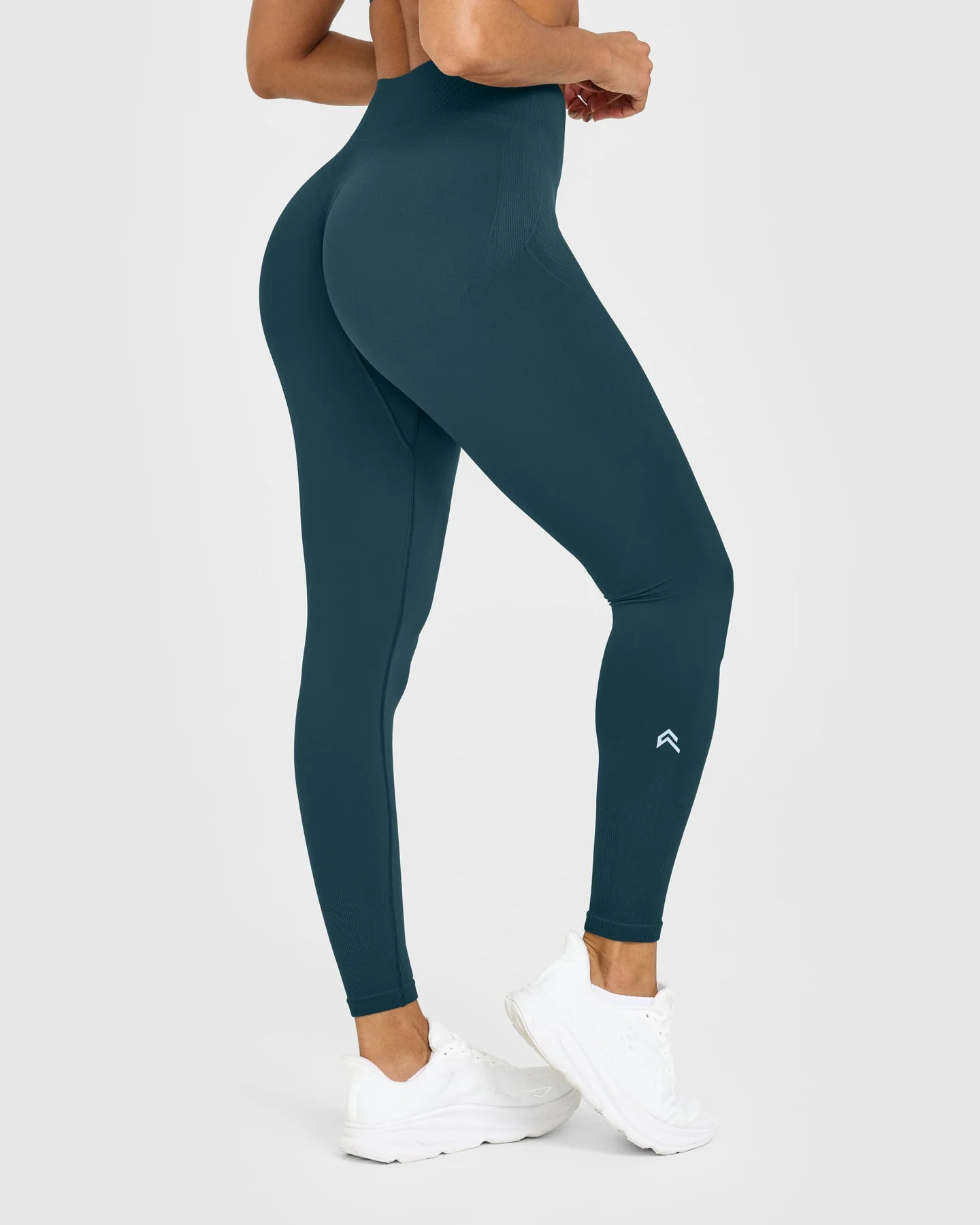 EnhanceLift\u2122 Seamless Leggings with White Logo 
 Washed Oil Blue | Oner Active (UK / US)