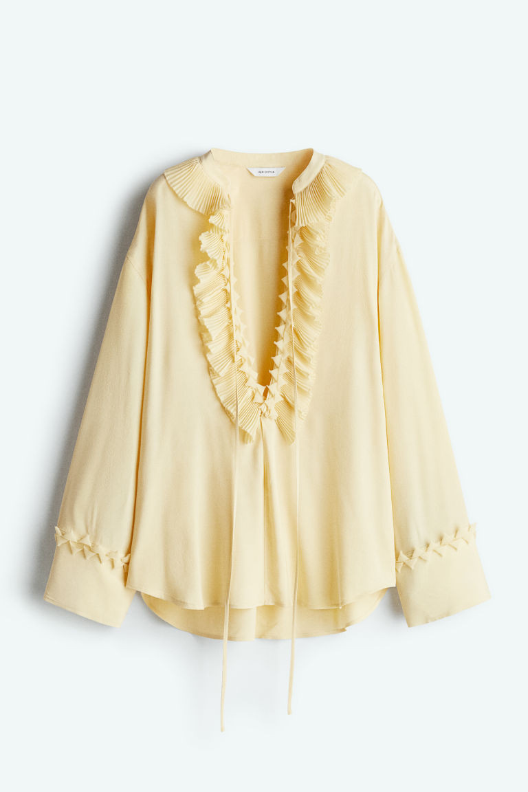 H & M - Ruffled tunic - Yellow | H&M (US + CA)