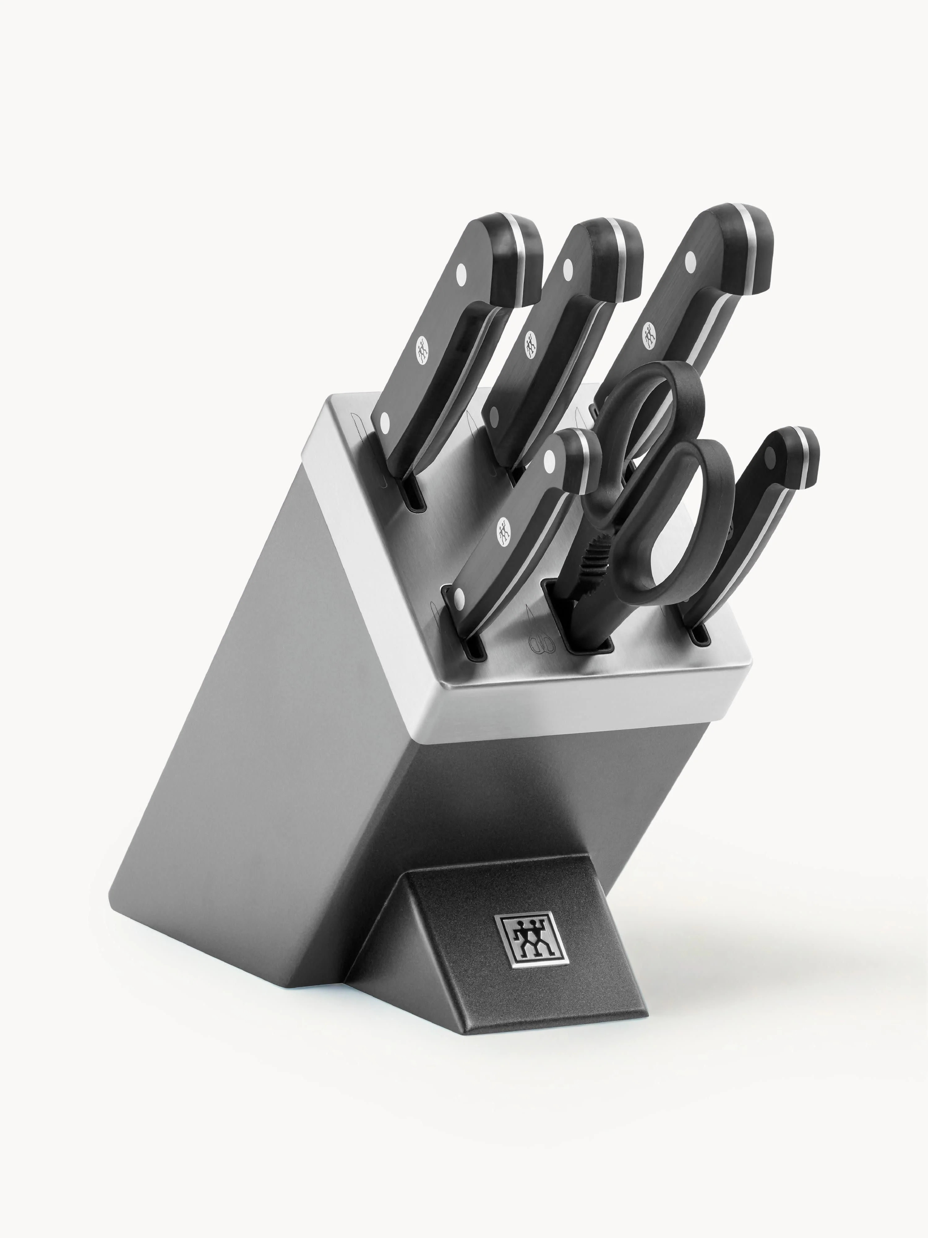 Selbstschärfender Messerblock Gourmet mit 5 Messern und 1 Schere | Westwing EU