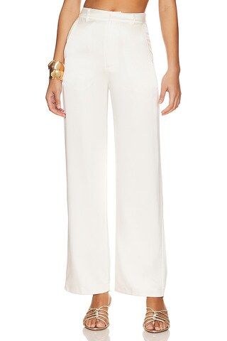 Silk Trousers in White | Revolve Clothing (Global)