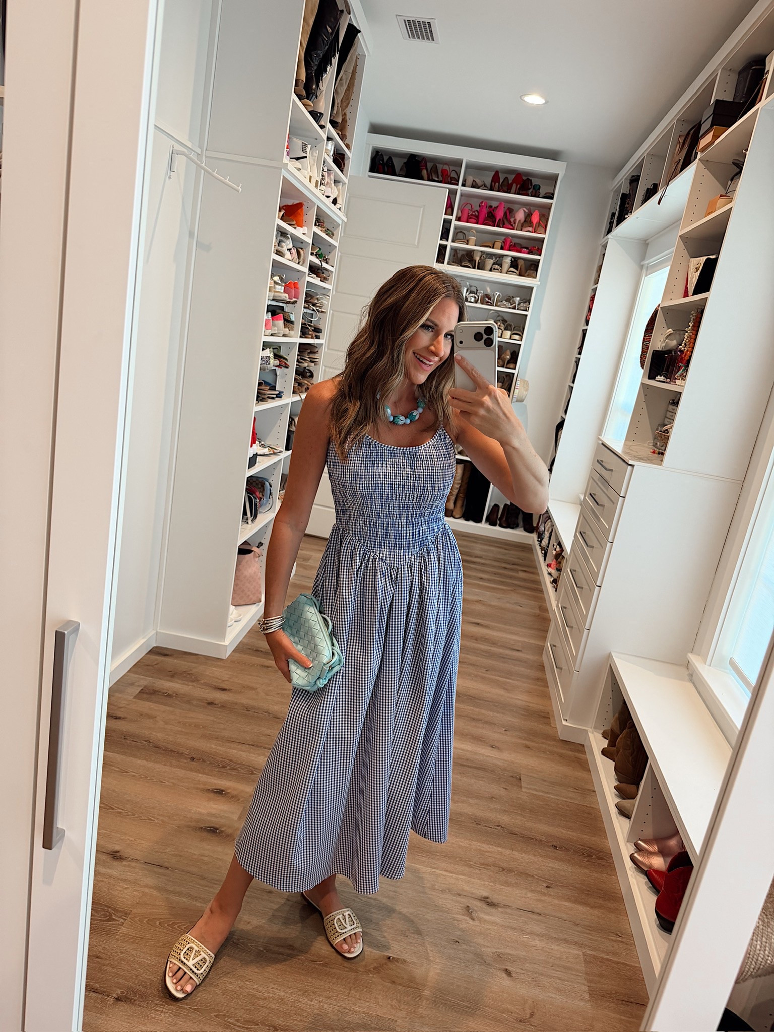 In a small dress, sandals, necklace, bag and accessories - fits tts.

#LTKootd #LTKgrwm #LTKSeasonal