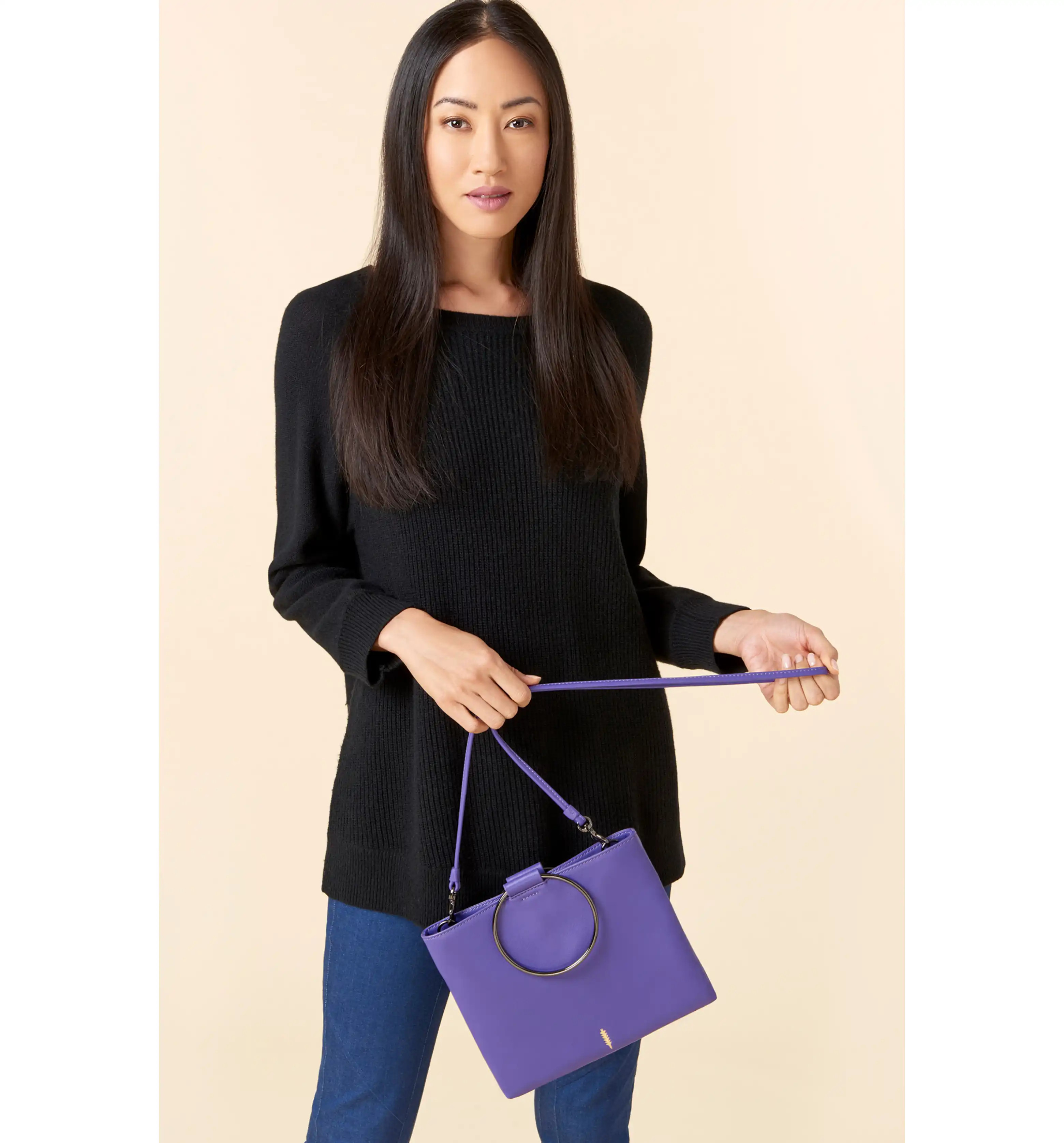 Le Pouch Leather Ring Handle Crossbody Bag | Nordstrom