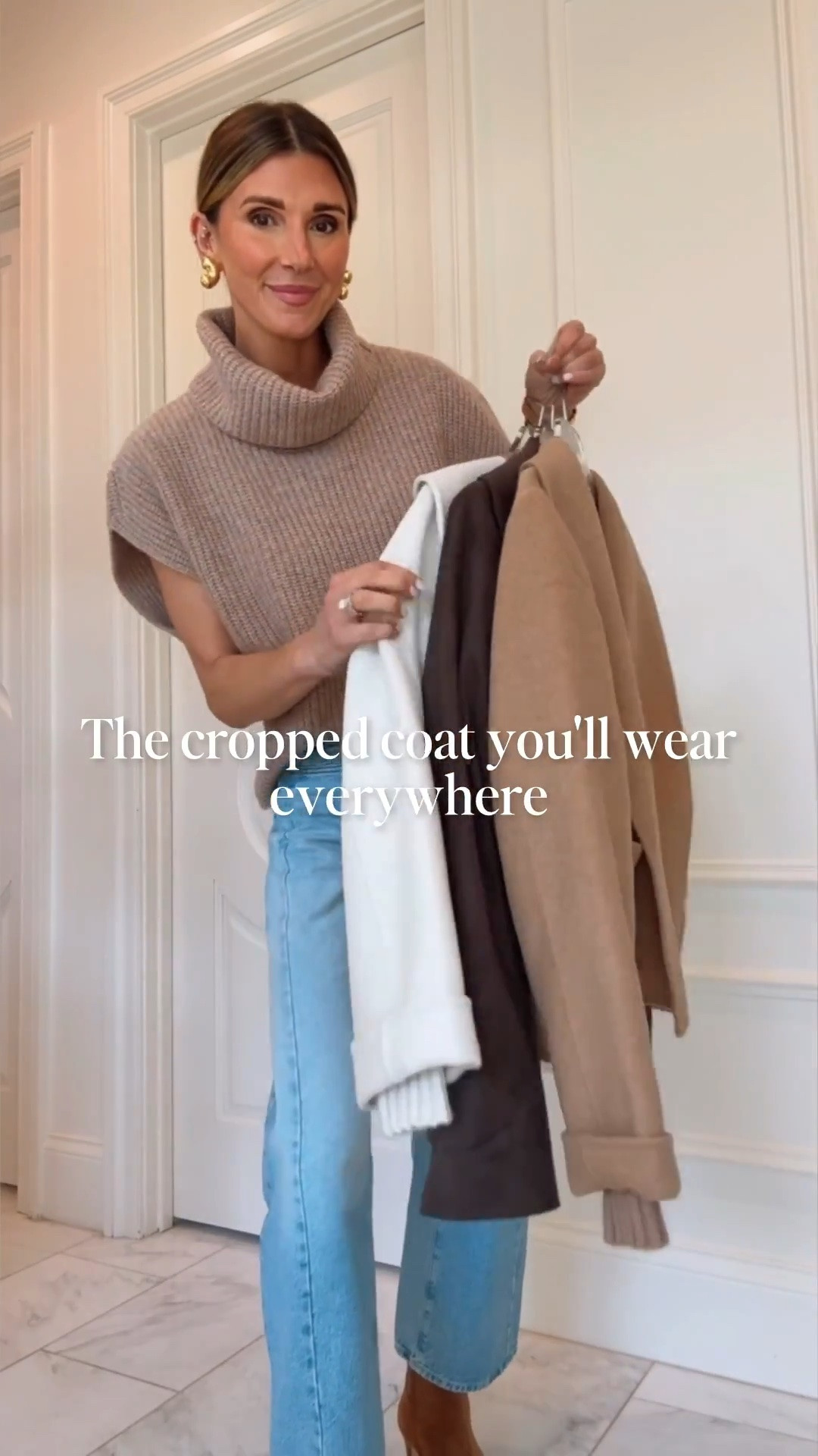 I'm wearing size small in my favorite crop coat and it fits true to size!

#LTKootd #LTKSeasonal