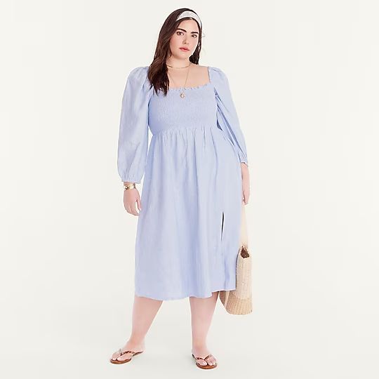 J.Crew: Linen Daydream Dress For Women | J.Crew US