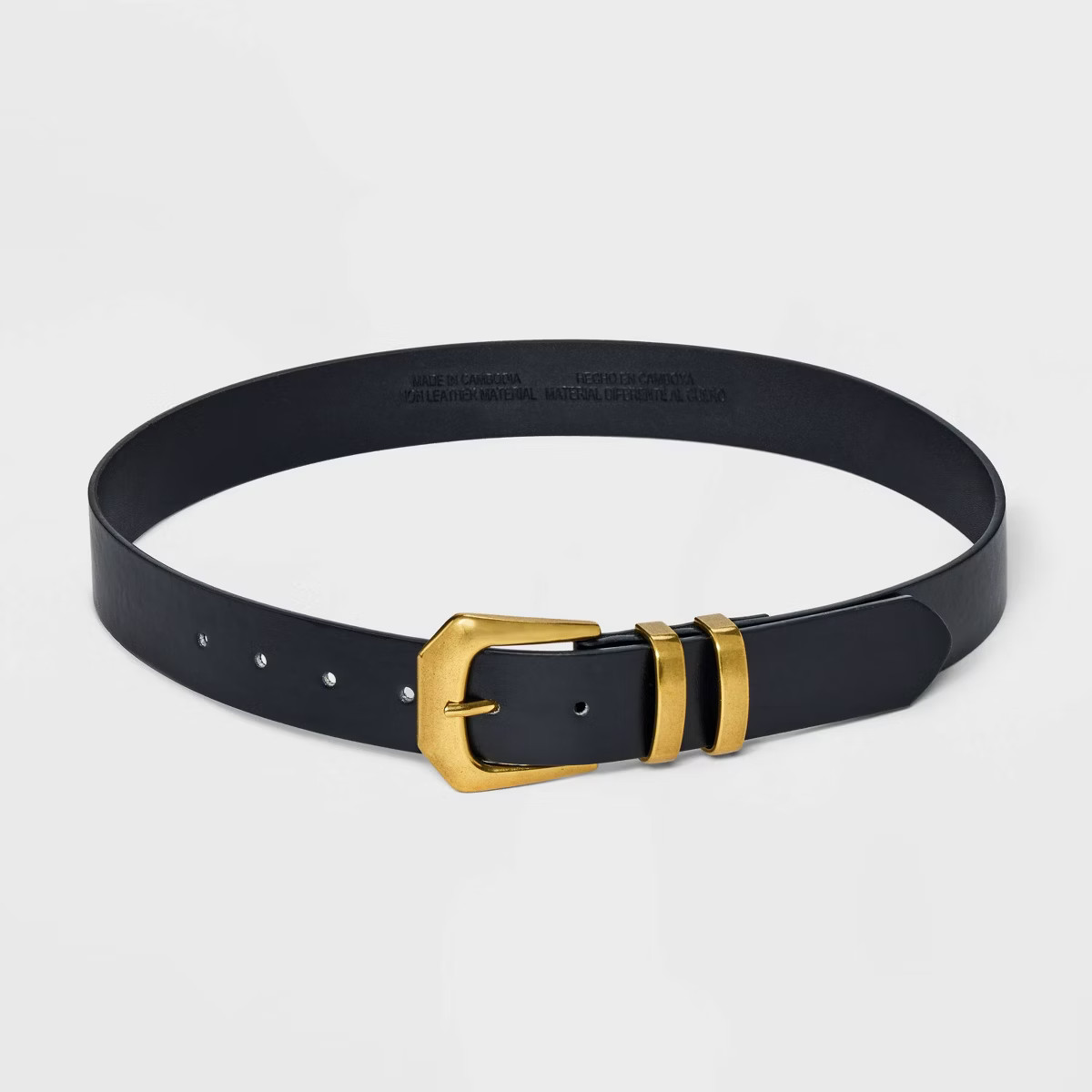 Women's Sculpted Metal Buckle Belt - Universal Thread™ Black | Target