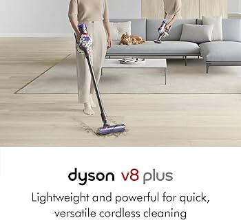 Dyson V8 Plus Cordless Vacuum, Silver/Nickel | Amazon (US)