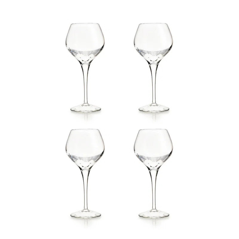 Lybra Crystal Stemmed White Wine Glass (Set of 4) | Wayfair North America