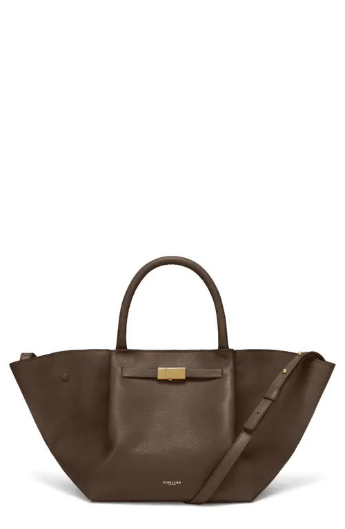 DeMellier New York Leather East/West Midi Tote in Mocha at Nordstrom | Nordstrom