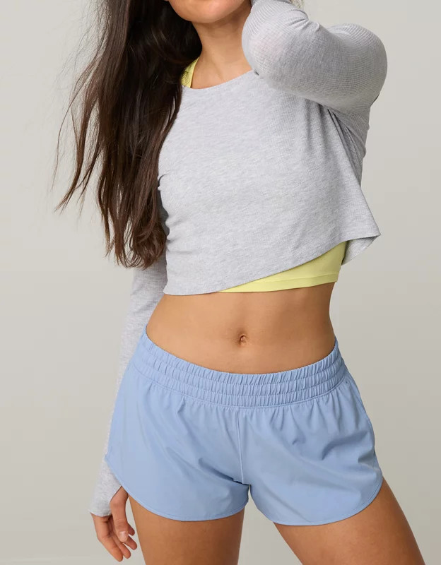 OFFLINE By Aerie Thumbs Up Ribbed Long Sleeve T-Shirt | Aerie