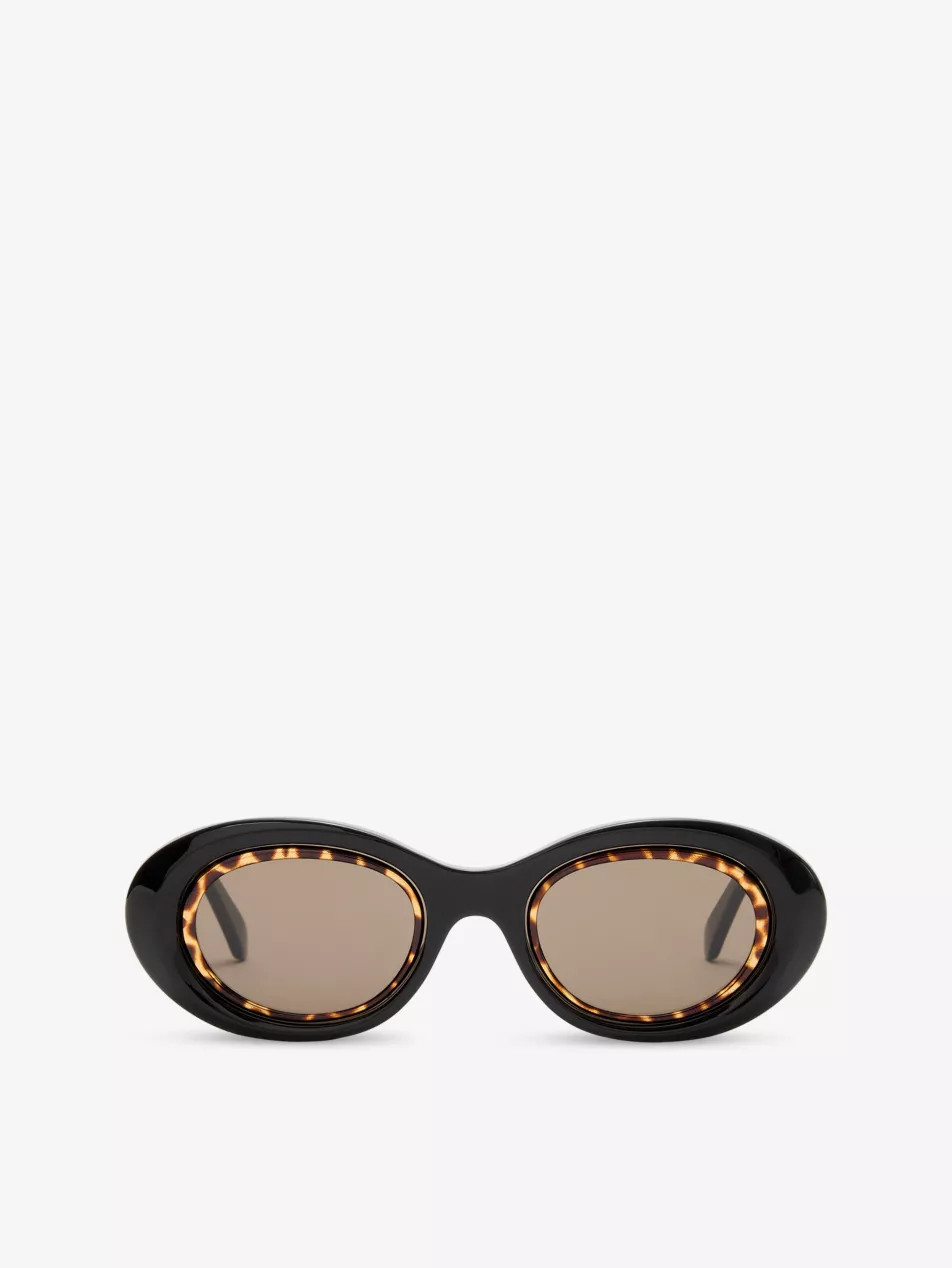 G821MN0X02 Oval Mini Anagram Oval-Frame Acetate Sunglasses | Selfridges