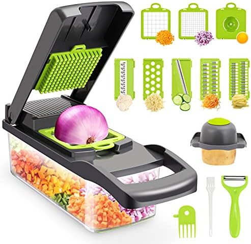 Vegetable Chopper,Senbowe Multifunctional 13-in-1 Food Choppers Onion Chopper Vegetable Slicer Cu... | Amazon (US)