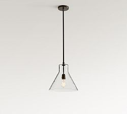 Bridget Recycled Glass Flared Pendant (13"-18") | Pottery Barn (US)