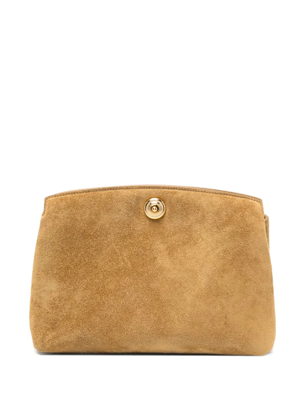 Liffner push-lock suede clutch bag - Neutrals | Farfetch Global