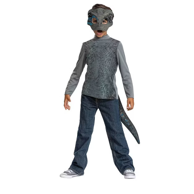 Kids' Jurassic World Blue Dinosaur Halloween Costume Tunic | Target