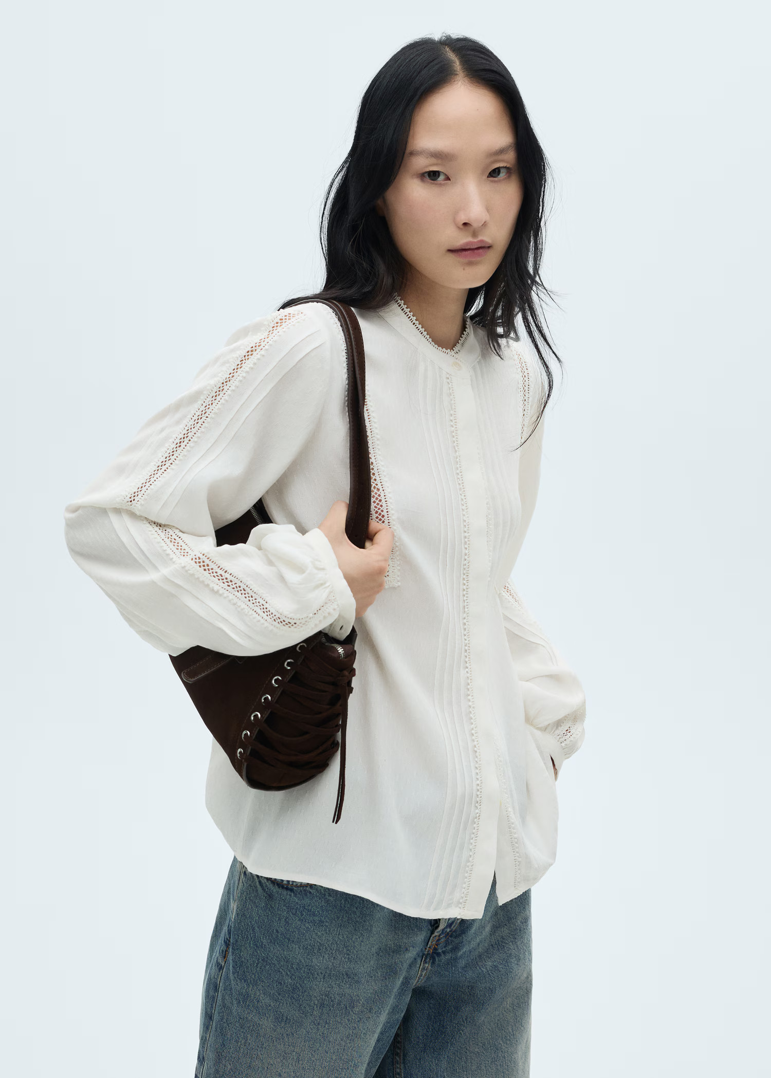 Openwork detail blouse - Women | MANGO United Kingdom | MANGO (UK)