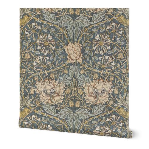 William Morris ~ Honeysuckle Wallpaper bypeacoquettedesigns | Spoonflower