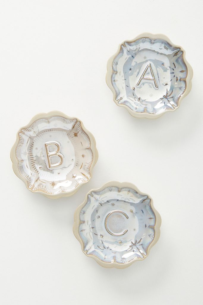 Stellar Monogram Trinket Dish | Anthropologie (US)