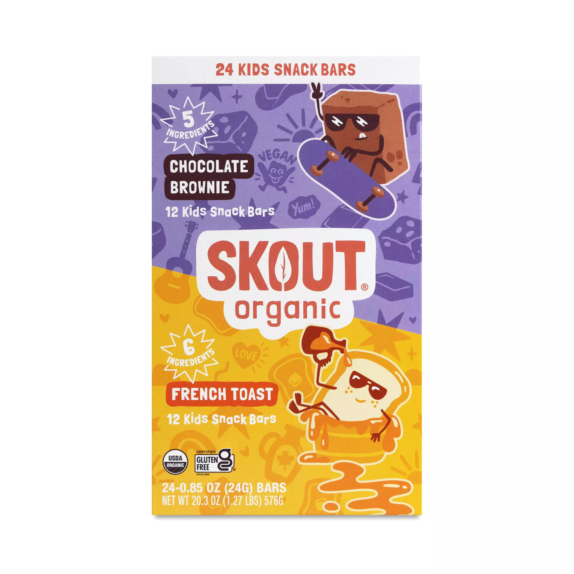 Skout Organic Kids Snack Bars, Variety Pack 24 bars (0.85 oz each) | Thrive Market