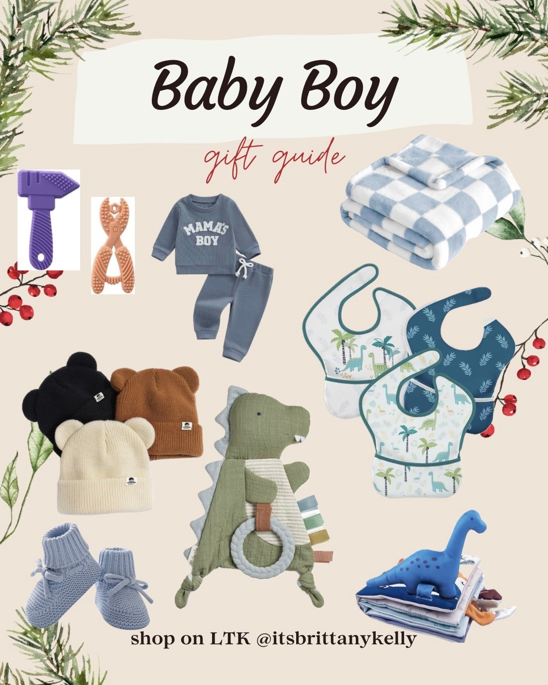 Searching for a gift for a baby boy this holiday season? Here are some great little boy gift ideas for Christmas! Shop toys and baby essentials here! Baby toy / baby boy / baby gift / teething toys / bibs / baby blanket 

#LTKBaby #LTKGiftGuide
