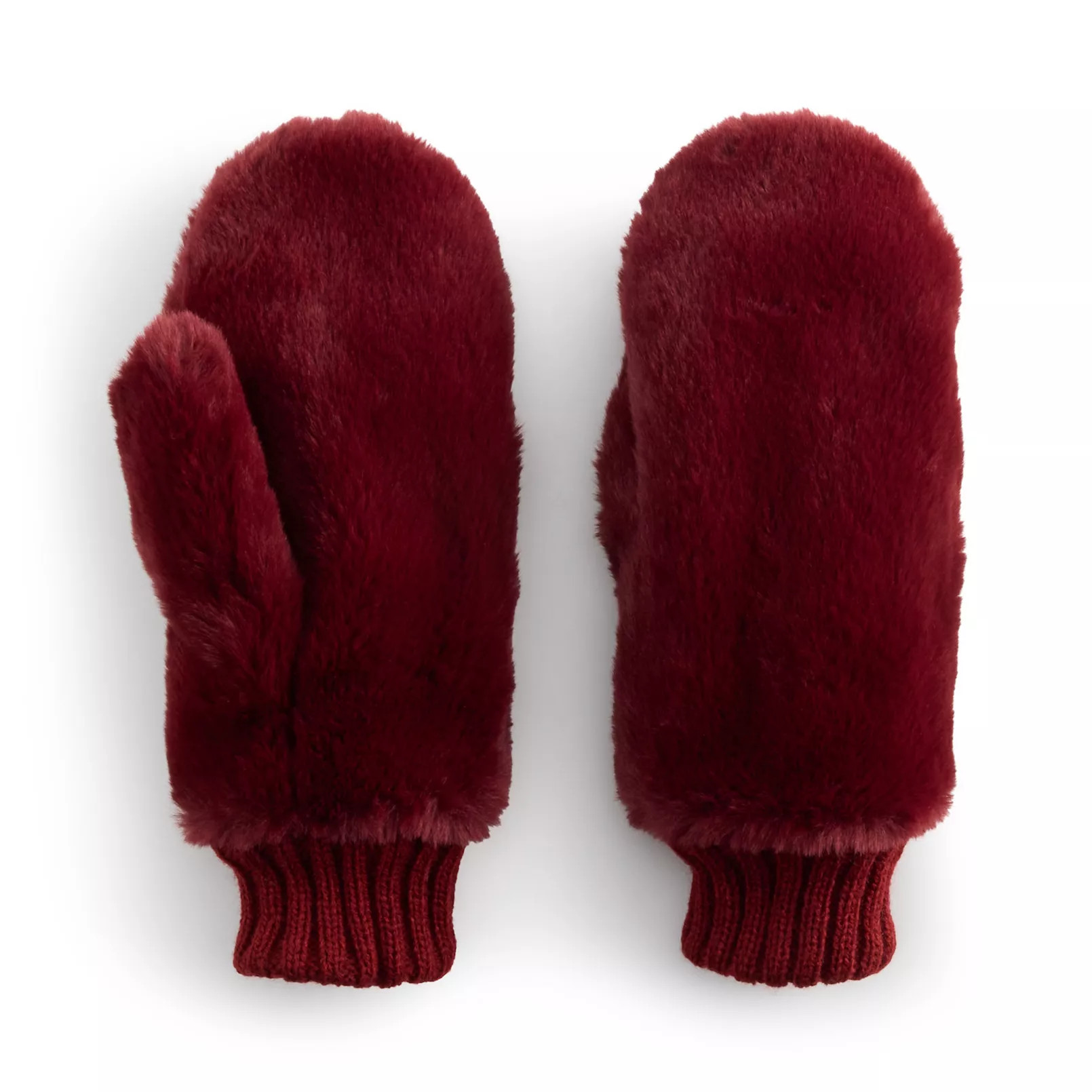 Women's LC Lauren Conrad Faux Fur Mittens | Kohl's