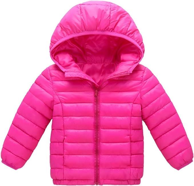 HILEELANG Kids Boy Girl OutWear Coat Winter Warm Hooded Puffer Lightweight Water-Resistant Packab... | Amazon (US)