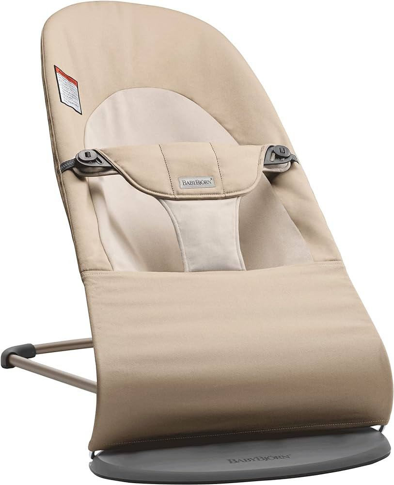 Babybjorn Bouncer Balance Soft, Cotton/Jersey, Khaki/Beige | Amazon (US)