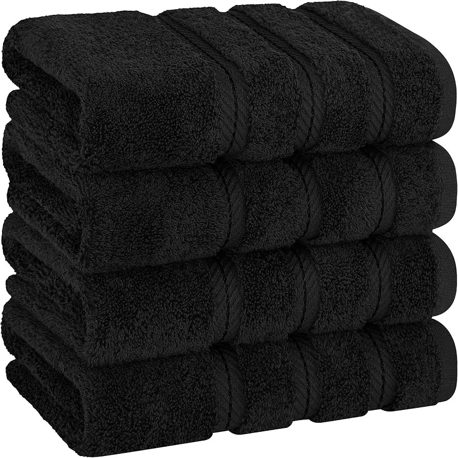 American Soft Linen Luxury Hand Towels for Bathroom, 100% Cotton Turkish 4 Piece Hand Towel Set, ... | Amazon (US)