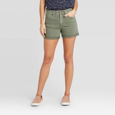 Women's High-Rise Short Jean Shorts - Universal Thread™ Dusty Olive | Target