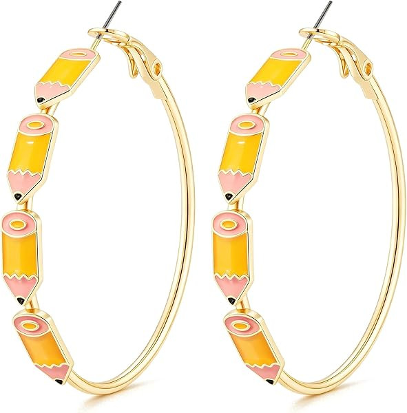 Trinckle Back to School Teacher Earrings as Teacher Gifts for Women     Apple Pencil Earrings Jew... | Amazon (US)