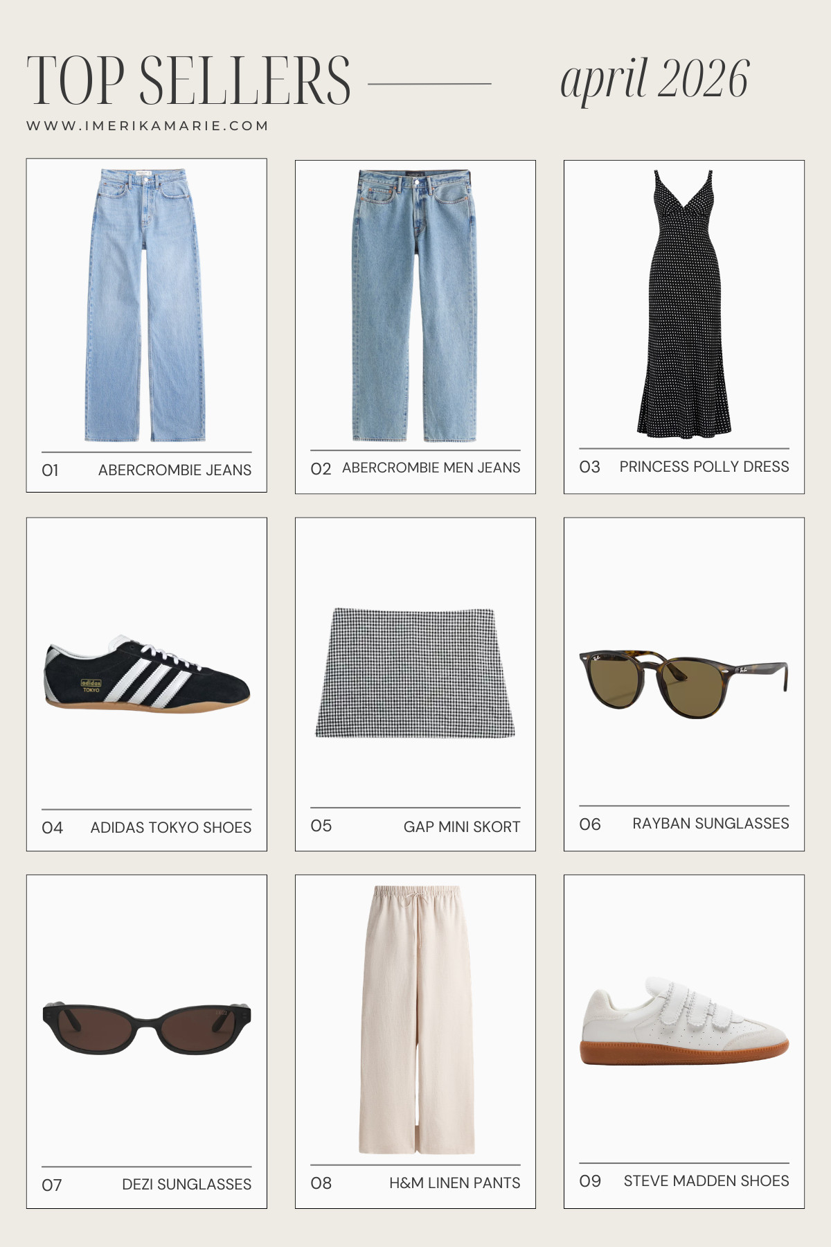 April Top Sellers 🤍

best sellers, summer outfit, spring outfit, jeans, mini skort, polka dot dress, sunglasses, sneakers, spring sneakers, summer sneakers

#LTKSeasonal #LTKMidsize #LTKPetite