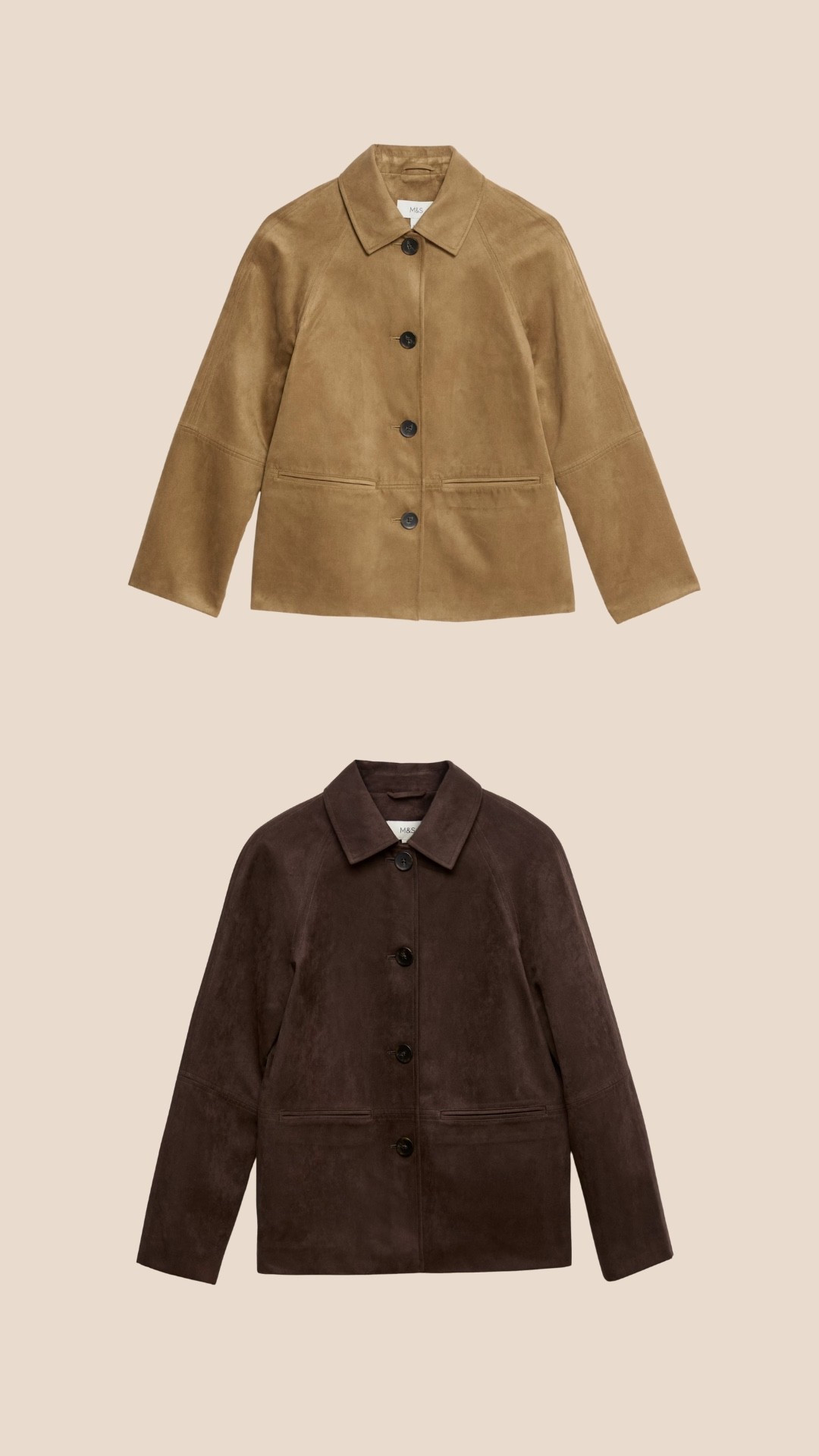 M&S Suedette jacket 
I’d size up 